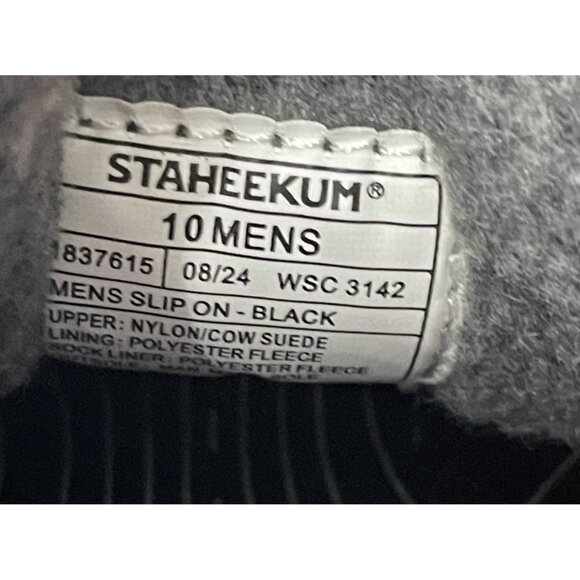 Staheekum Men's Puff Slip On Shoes Black Sz 10 Nylon Suede Water Repellent NEW - Picture 10 of 10